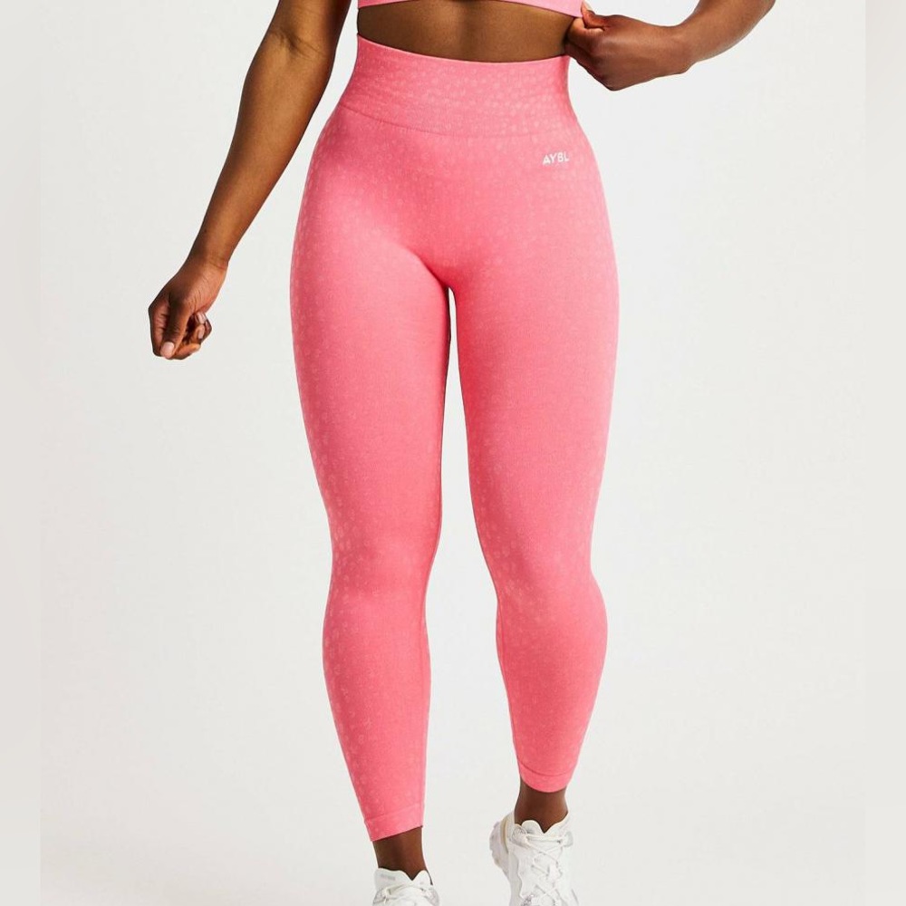 AYBL evolve speckle seamless leggings coral